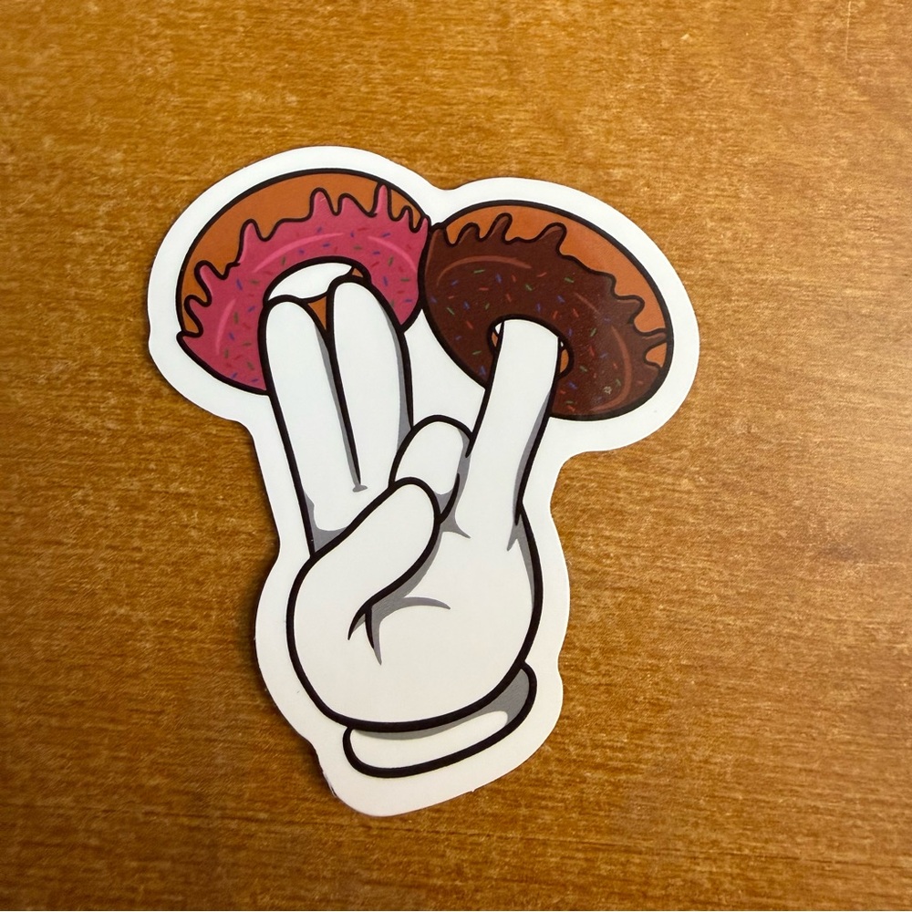Peace‎ Sign Donut Sticker